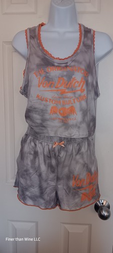 Von dutch gray tie - tie-dye, orange